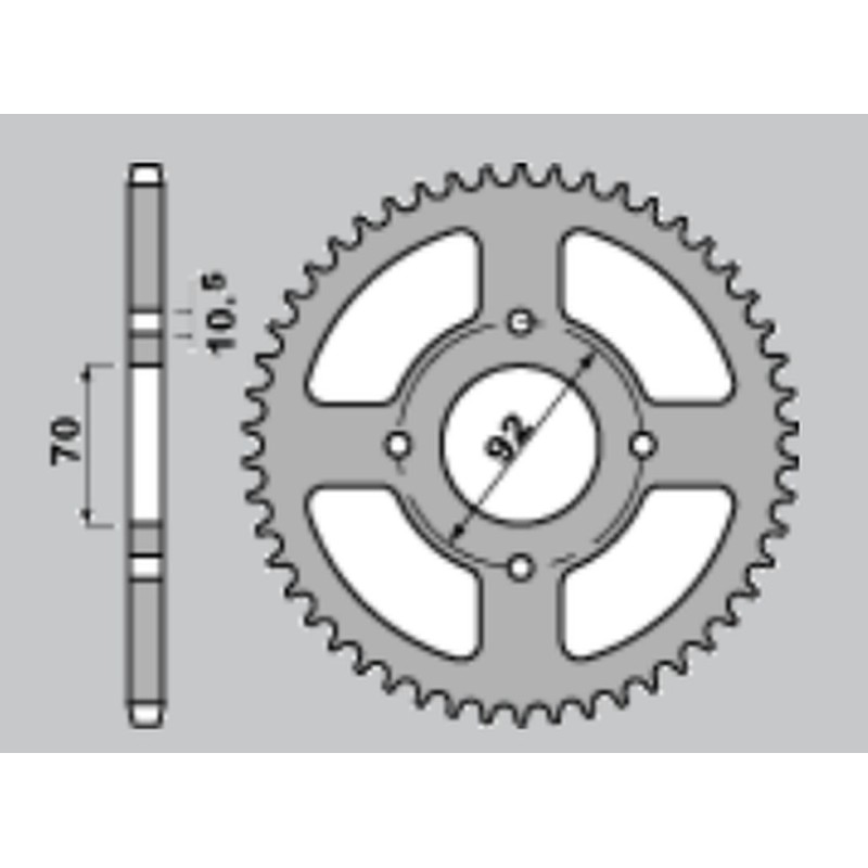 JR WYPRZEDAŻ ZĘBATKA TYLNA KAWASAKI GPZ 250 '83-85', Z 250/400/440/500/550 '78-85' (47644JT) (ŁAŃC.530)
