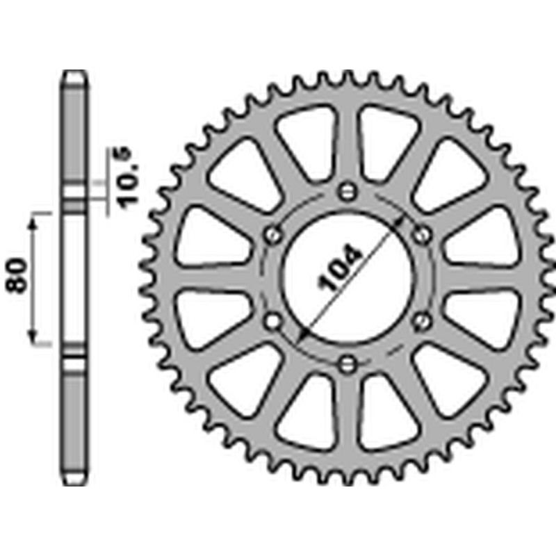 PBR Zębatka tylna 478 48 C45 Kawasaki Z 1000/SX '03-'20, ZX-10R/RR '04-'20, ZX-6R '98-'20, ER-6N '06-'17, Versys 650 '0 - Opis i