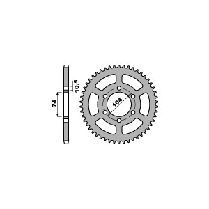 PBR WYPRZEDAZ ZĘBATKA TYLNA 481 40 KAWASAKI Z 400/550 80-83 (ŁAŃC. 530)