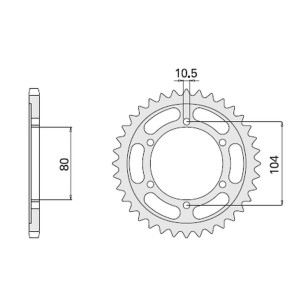 Zębatka tylna 488 40 do Kawasaki ZX 10R (mod. 530) - Wyprzedaż!
