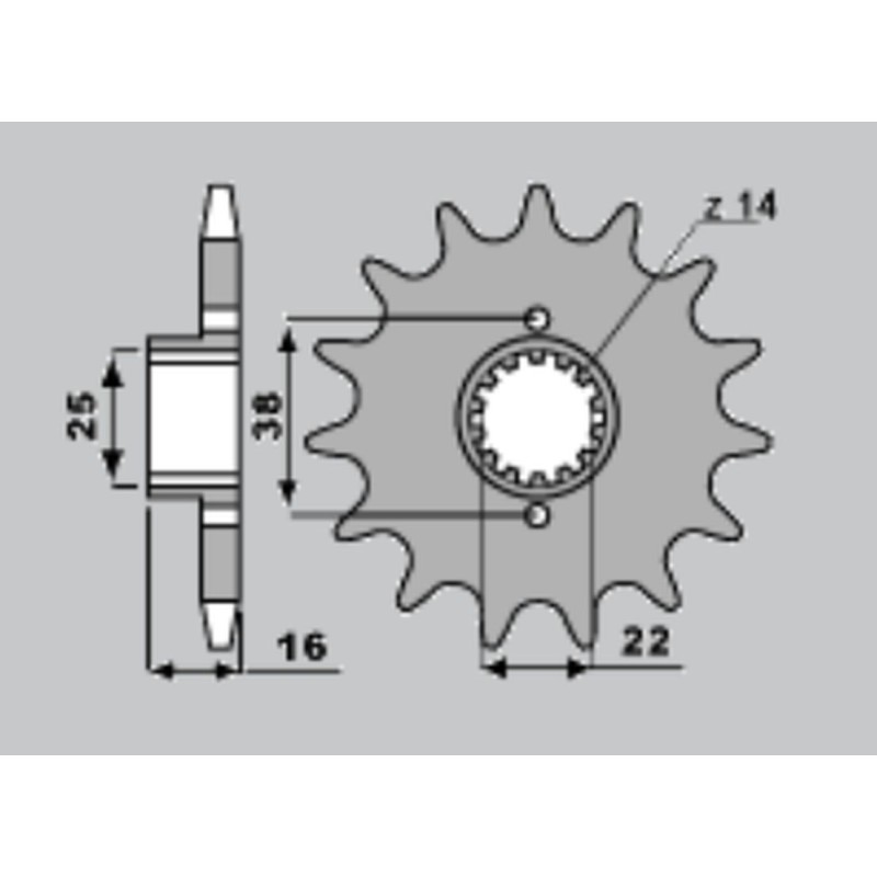 Zębatka przednia 490 14 do motocykli Bimota Ducati