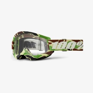 100 procent gogle strata 2 war camo clear lens - Gogle, kaski i gogle