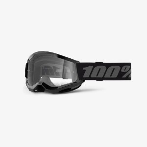 100 Procent Gogle Model Strata 2 Youth Junior Black - Gogle, Kaski i Gogle