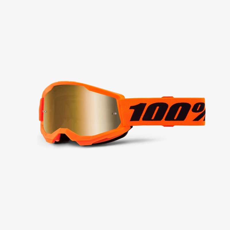 100 Procent Gogle Strata 2 Youth Junior Neon Orange - Gogle, Kaski i Gogle