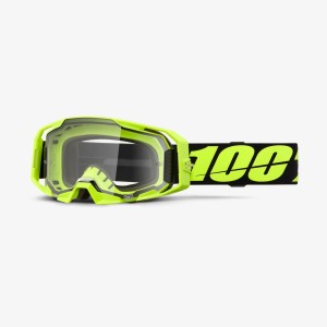 100 PROCENT GOGLE ARMATIC NEON YELLOW - CLEAR LENS - KOLOR ŻÓŁTY FLUO/CZARNY SZYBA PRZEŹROCZYSTA