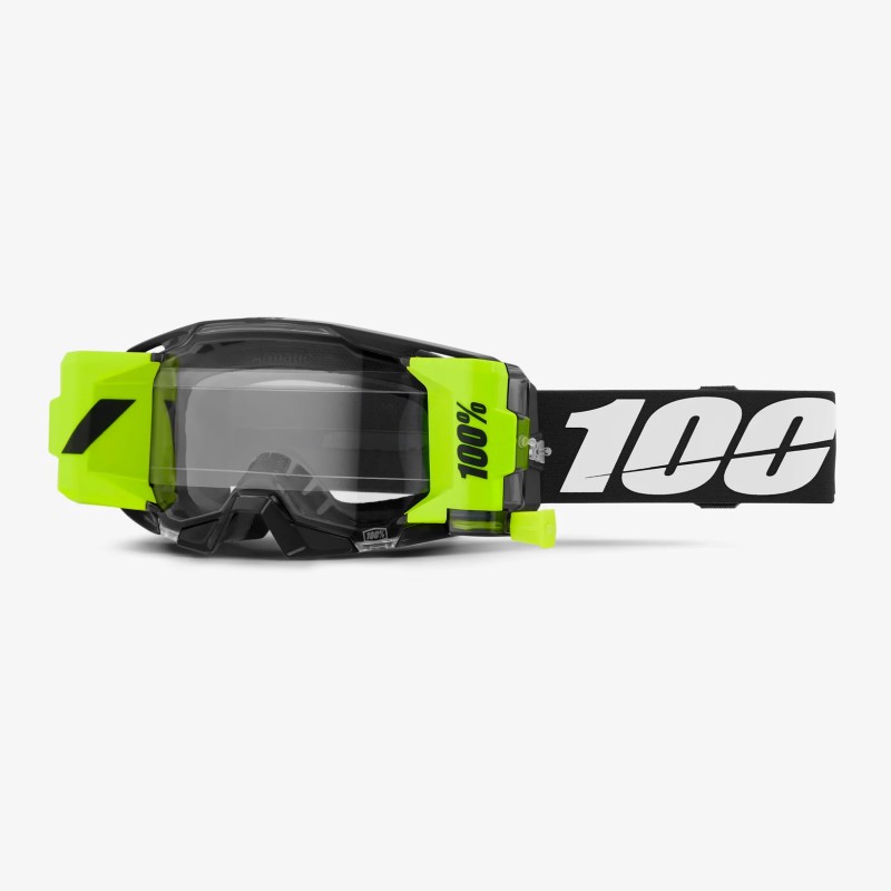 100 PROCENT GOGLE ARMATIC FORECAST ROLL-OFF BLACK - CLEAR LENS