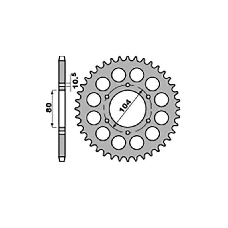 Zębatka tylna 501 33 Kawasaki Z 750 C 80-87, GPZ 1100 81-85 (łanć. 630) - wyprzedaż