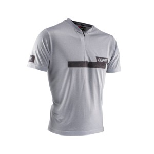 LEATT KOSZULKA ROWEROWA Z ZAMKIEM DBX 1.0 ZIP JERSEY SLATE SZARY ROZMIAR M