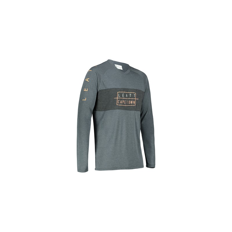 Koszulka rowerowa Leatt MTB Gravity 2.0 Jersey Coral szary/grafitowy rozmiar S