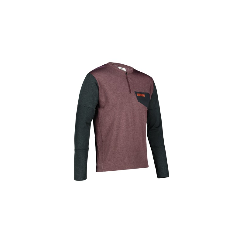 Koszulka rowerowa Leatt MTB Trail 4.0 Jersey Malbec fioletowy/czarny XS