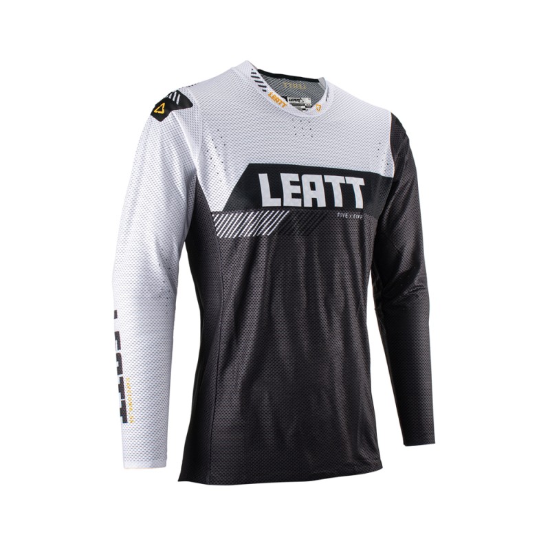 Koszulka Leatt Moto 5.5 Ultraweld Jersey Graphite Biały/Czarny S