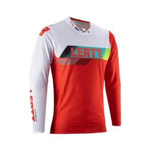 LEATT Koszulka Moto 5.5 Ultraweld Jersey Red Biały/Czerwony XXL