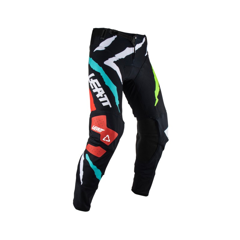 LEATT Spodnie Moto 5.5 I.K.S Pant Tiger Czarno-Biało-Zielono-Czerwone Rozmiar L