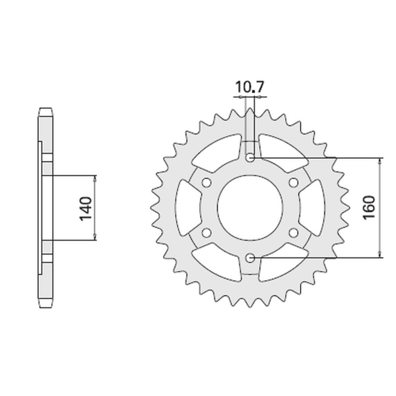 Wyprzedaż zębatki tylna 502 47 Kawasaki GPX750R (502-47) (JTR502.47)