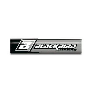 Osłona kierownicy na poprzeczkę BLACKBIRD szara - logo BLACKBIRD