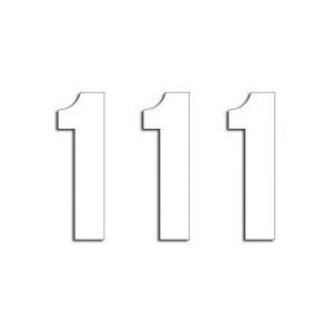 Numer startowy 13cm x 7cm, kolor biały nr1 (3szt.) - Blackbird