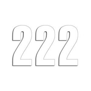 Numer startowy BLACKBIRD 13x7cm biały nr 2 - 3 sztuki