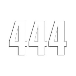 Numer startowy 13cm x 7cm, kolor biały nr4 (3szt.) - BLACKBIRD