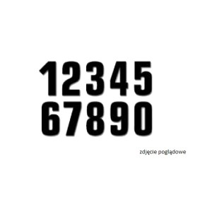 Numerki startowe 16cm x 7,5cm proste, kolor czarny nr0 (3 szt.)