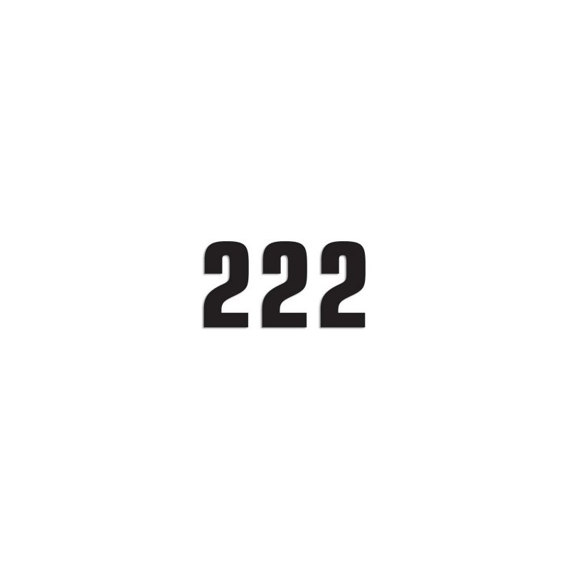 Numer startowy 16cm x 7,5cm czarny nr 2 - zestaw 3 sztuki