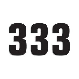 Numerki startowe proste czarne nr 3 - 3 sztuki