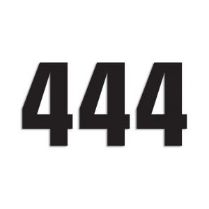 Numerki startowe 16cm x 7,5cm kolor czarny nr4 (3szt.)