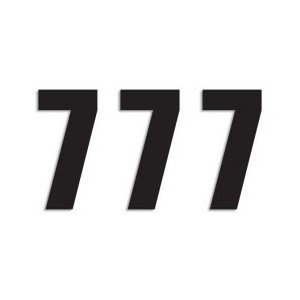 Numerki startowe czarne Nr7 - 3 sztuki