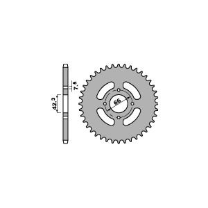 PBR ZĘBATKA TYLNA 505 32 F MALAGUTI 50 87-90 (ŁAŃC. 415)