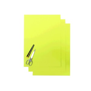KOMPLET NAKLEJEK ŻÓŁTY FLUO - BLACKBIRD (FOLIA CRYSTALL 0,4 MM) 3 X ARKUSZ 47X33CM