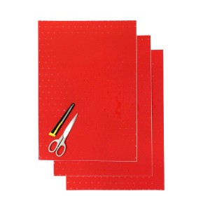 Komplet naklejek Blackbird – Folia Crystall 0,4 mm, 3 arkusze 47x33 cm, kolor czerwony