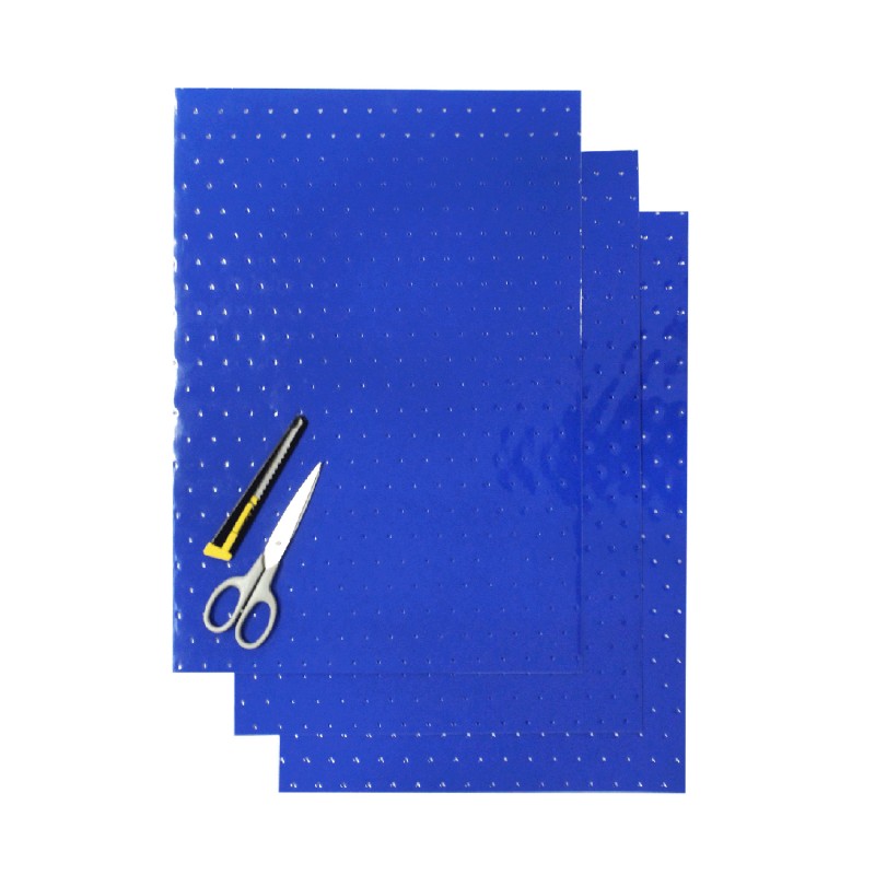 BLACKBIRD KOMPLET NAKLEJEK (OKLEIN) (FOLIA CRYSTALL 0,4 MM) (PERFOROWANA) 3 X ARKUSZ 47X33CM, KOLOR NIEBIESKI