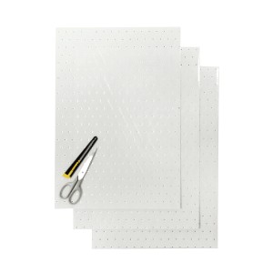 Blackbird Komplet Naklejek (Oklein) (Folia Crystall 0,4 mm) (Perforowana) 3 x Arkusz 47x33cm, Kolor Transparentny