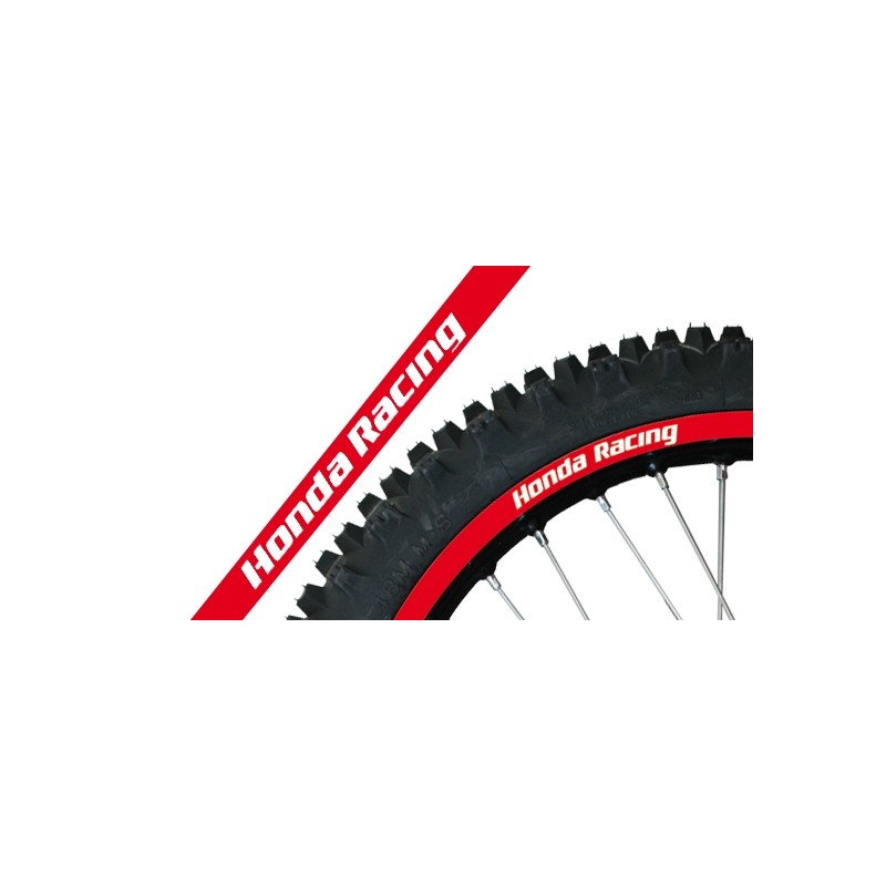 Naklejki na felgi Honda Racing - kolor czerwony
