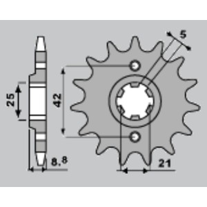 PBR WYPRZEDAZ ZĘBATKA PRZEDNIA 507 14 18NC KAWASAKI KX 250 86, KX 500 84-86 (ŁAŃC. 520)
