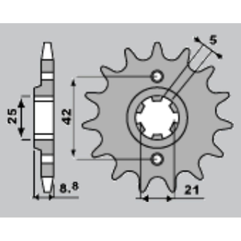 PBR WYPRZEDAZ ZĘBATKA PRZEDNIA 507 14 18NC KAWASAKI KX 250 86, KX 500 84-86 (ŁAŃC. 520)