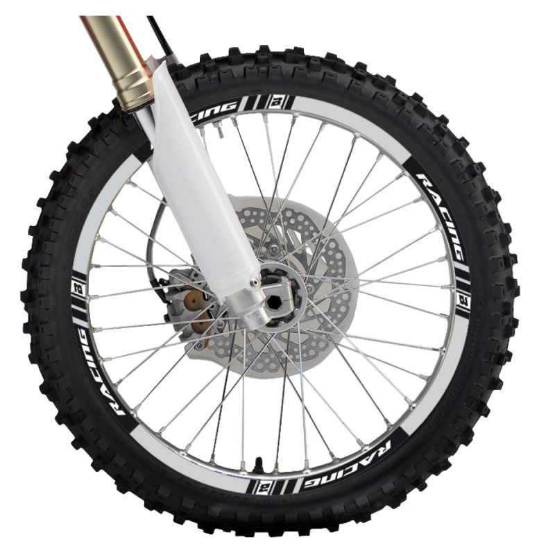 Naklejki na felgi - Komplet Blackbird Racing szary