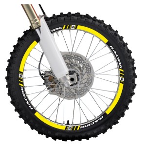 Komplet naklejek na felgi - żółty kolor - Blackbird Racing