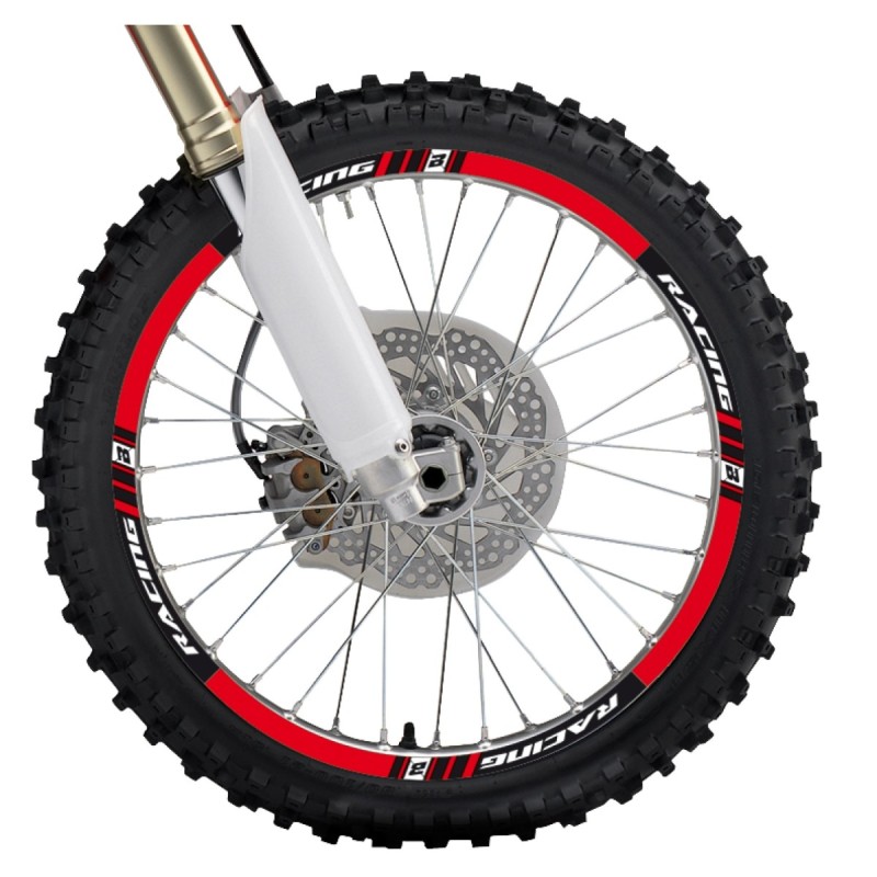 Komplet naklejek na felgi Blackbird - kolor czerwony