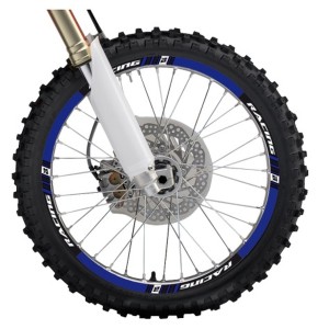 Komplet naklejek na felgi Blackbird - niebieski kolor