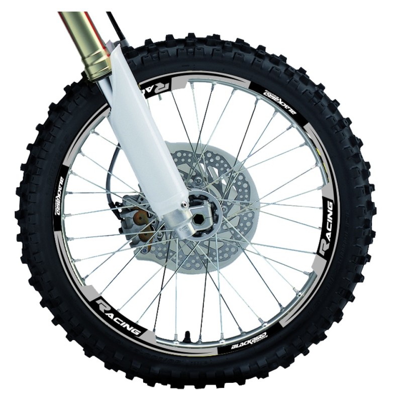 Komplet naklejek na felgi - kolor czarny - BLACKBIRD