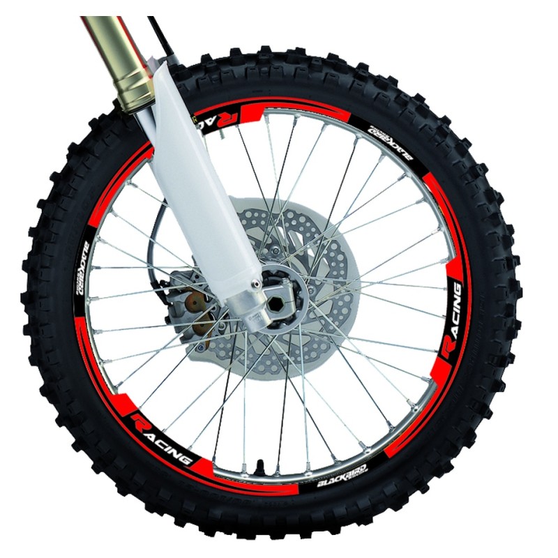 Komplet naklejek na felgi BLACKBIRD (racing) kolor czerwony