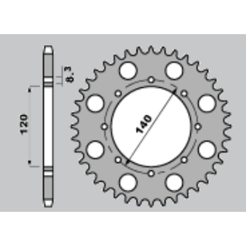 JR WYPRZEDAŻ ZĘBATKA PRZEDNIA 511 13 KAWASAKI KLR 650 / KLX 650 (JTF509.13)