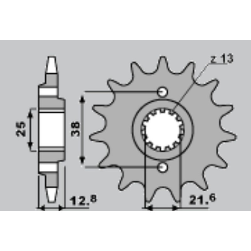 Zębatka przednia 511 14 Kawasaki KLR650, KLX650 - Wyprzedaż!