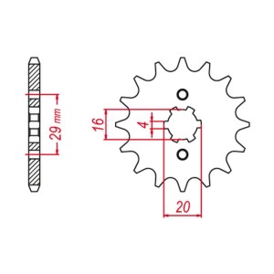 GROSSKOPF WYPRZEDAŻ ZĘBATKA PRZEDNIA 514 14 KAWASAKI KX125 '84-'93 (JTF422.14)