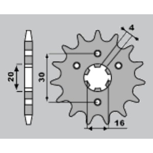 Zębatka przednia 517 14 Kawasaki KMX86-03 (JTF417.14) - Wyprzedaż!