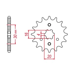 GROSSKOPF WYPRZEDAŻ ZĘBATKA PRZEDNIA 517 15 KAWASAKI KDX 125 BN 125 JTF417.15