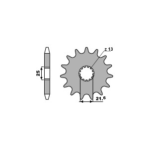 PBR WYPRZEDAZ ZĘBATKA PRZEDNIA 518 13 18NC KAWASAKI Z 650 /750 79-83 (ŁAŃC. 630)
