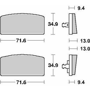 Klocki hamulcowe SBS KH22 Street Standard Ceramic do BMW R75 R90 R100, przód