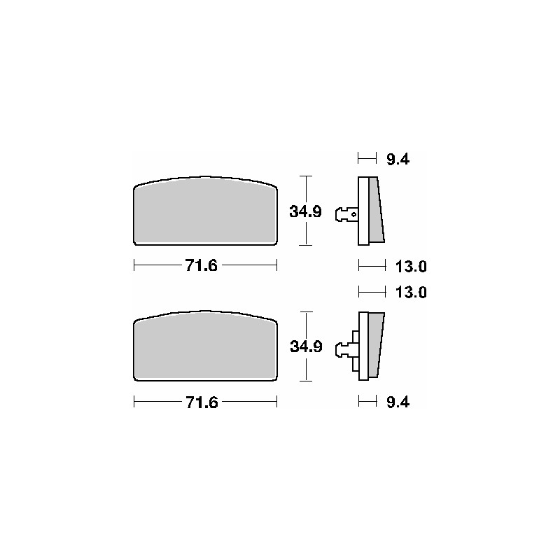 Klocki hamulcowe SBS KH22 Street Standard Ceramic do BMW R75 R90 R100, przód