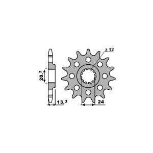 PBR WYPRZEDAZ ZĘBATKA PRZEDNIA 522 15 18NC KAWASAKI Z 1000J/ LTD/R/M 81-84 (ŁAŃC. 630)